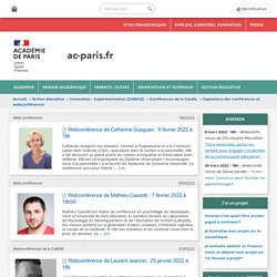 Portail Innovation et expérimentation - Intérieur - Captations des conférences et webconférences