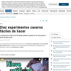 Diez experimentos caseros fáciles de hacer