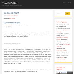 Experiments in Faith