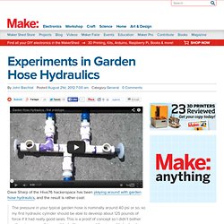 Experiments in Garden Hose Hydraulics