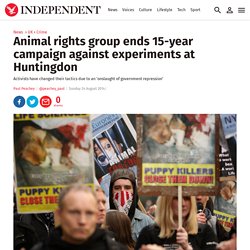 Animal rights group ends 15-year campaign against experiments at Huntingdon