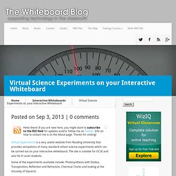 Virtual Science Experiments on your Interactive Whiteboard