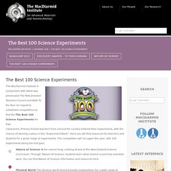 The Best 100 Science Experiments - MacDiarmid Institute