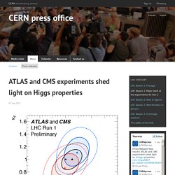 ATLAS and CMS experiments shed light on Higgs properties