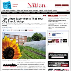 Ten Urban Experiments That Your City Should Adopt