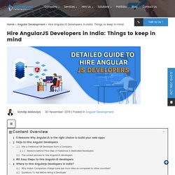 Expert Guide to Hire Angular JS Developers from India {2020}