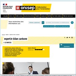 expert / experte bilan carbone - Onisep