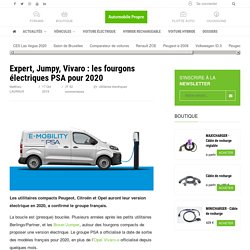 Expert, Jumpy, Vivaro : les fourgons électriques PSA pour 2020