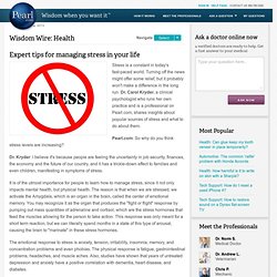 Expert tips for managing stress in your life