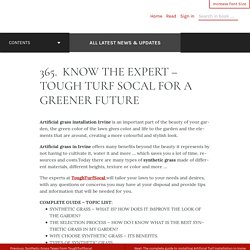 KNOW THE EXPERT – TOUGH TURF SOCAL FOR A GREENER FUTURE