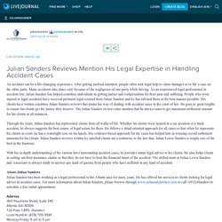 Julian Sanders Reviews Mention His Legal Expertise in Handling Accident Cases: juliansander