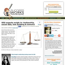 SEO experts weigh in: Authorship, social SEO, link building & Schema