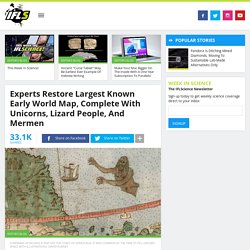 Experts Restore Largest Known Early World Map, Complete With Unicorns, Lizard People, And Mermen