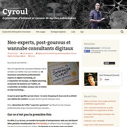 [Cyroul] Neo-experts, post-gourous et wannabe consultants digitaux