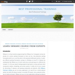 Learn VMware Course From Experts