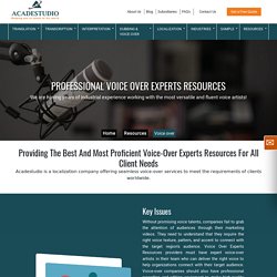 Acadestudio bring voice over services for your product