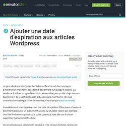 Ajouter une date d'expiration aux articles Wordpress