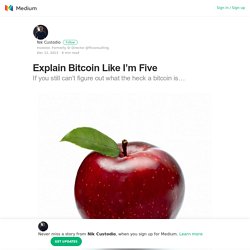 Explain Bitcoin Like I’m Five