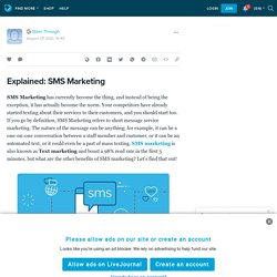 Explained: SMS Marketing