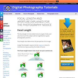 Photography Novice: Focal Length and Aperture