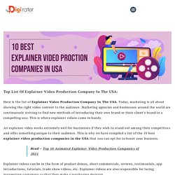 Top: 10 Best Explainer Video Production Company in the USA 2021: Digirater