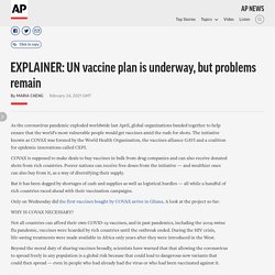 EXPLAINER: UN vaccine plan is underway, but problems remain
