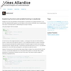 James Allardice - Explaining function and variable hoisting in JavaScript