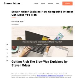 Steven Odzer Explains How Compound Interest - Steven Odzer