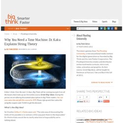 Why You Need a Time Machine: Dr. Kaku Explains String Theory