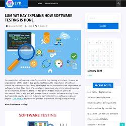 Lum Yat Kay Explains How Software Testing is Done