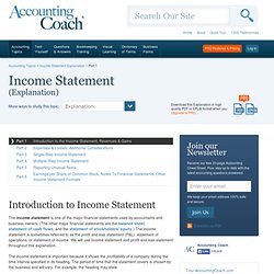 Income Statement (Profit and Loss Statement)