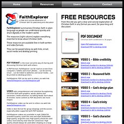 Free resources for explanation of Christian faith / FaithExplorer