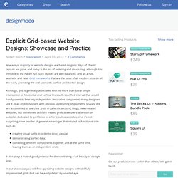 Explicit Grid-based Website Designs: Showcase and Practice