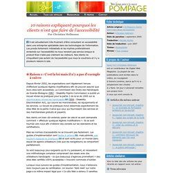 10 raisons pour ignorer l'accessibilité - Pompage