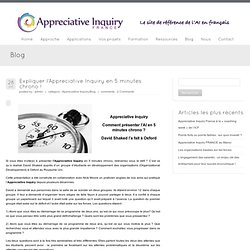 Expliquer l’Appreciative Inquiry en 5 minutes chrono ! - Appreciative Inquiry France