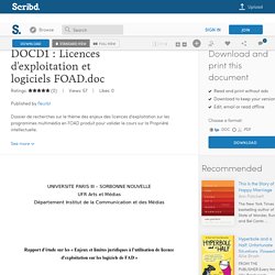 DOCD1 : Licences d'exploitation et logiciels FOAD.doc