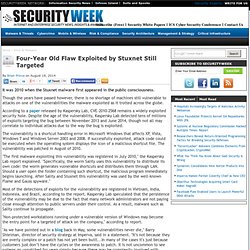 Four-Year Old Flaw Exploited by Stuxnet Still Targeted