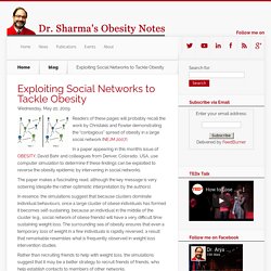 Exploiting Social Networks to Tackle Obesity
