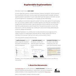 Explorable Explanations