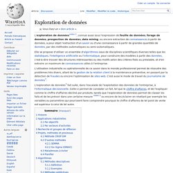 1 – Exploration de données