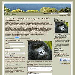 March 22, 2012 - Congo's Rainforests – Including Gorilla Rich Virunga National Park - Targeted by UK’s SOCO Oil Company