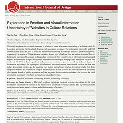 Exploration in Emotion and Visual Information Uncertainty of Websites in Culture Relations