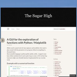 A GUI for the exploration of functions with Python / Matplotlib « The Sugar High