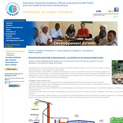 mission exploratoire à Madagascar : les bienfaits du Biogaz domestique.