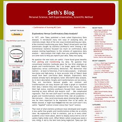 Seth’s blog » Blog Archive » Exploratory Versus Confirmatory Data Analysis?