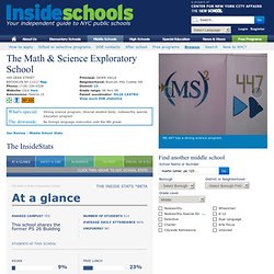 The Math &amp; Science Exploratory School - insideschools.org