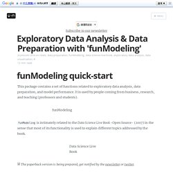 Exploratory Data Analysis & Data Preparation with 'funModeling'