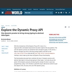 Explore the Dynamic Proxy API