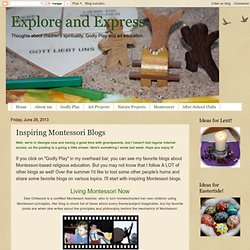Inspiring Montessori Blogs
