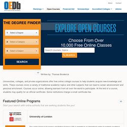 Take Any College Class for Free: 236 Open Courseware Collections